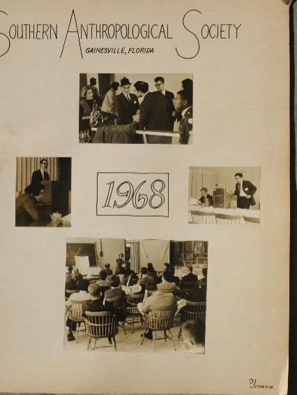 1968 SAS meeting program in Gainesville, FL. Photo attributed to David Johnson, SAS Archives.